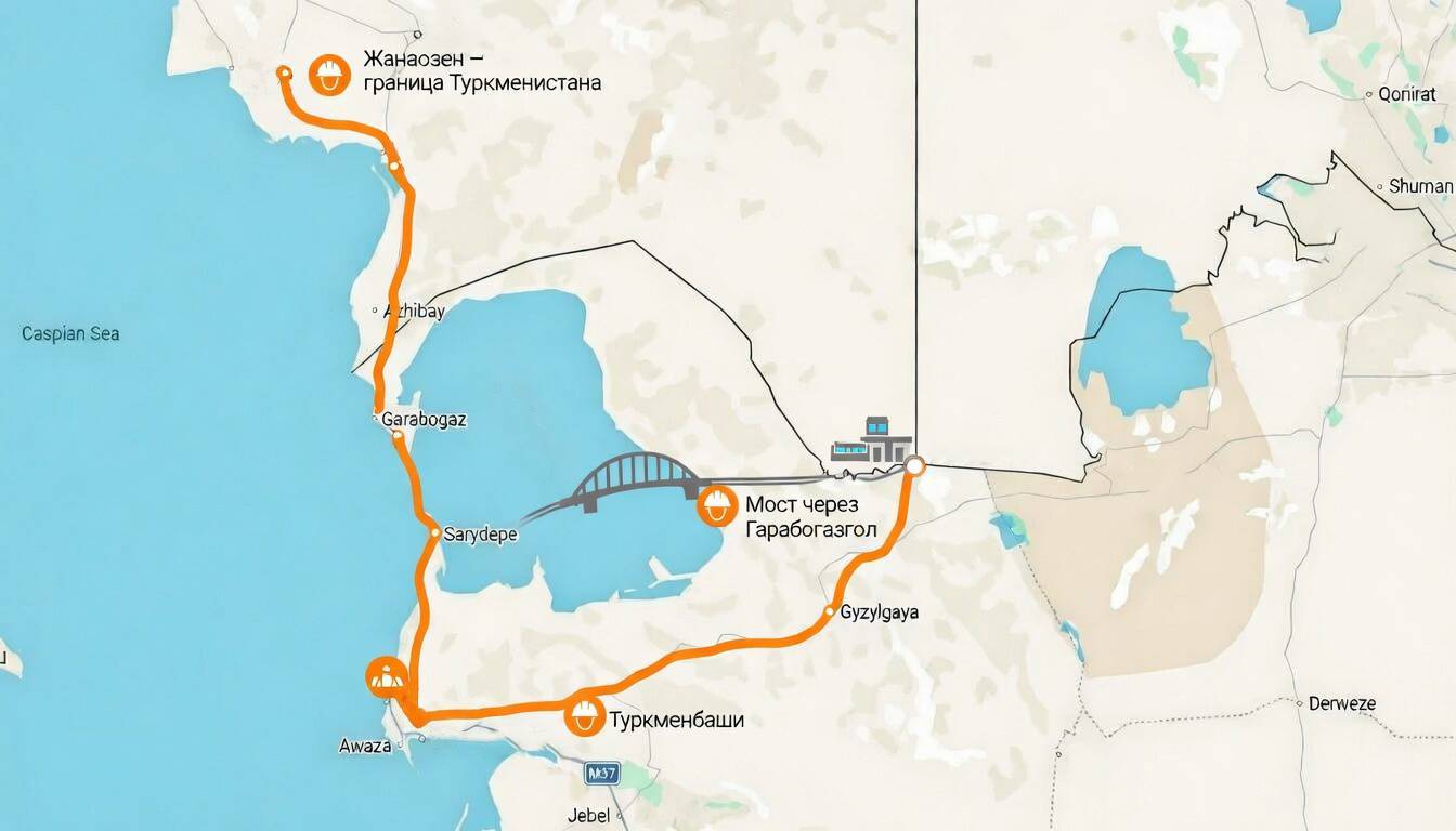 Türkmenistan bilen Gazagystan Hazarýaka ulag geçelgesini döwrebaplaşdyrýar