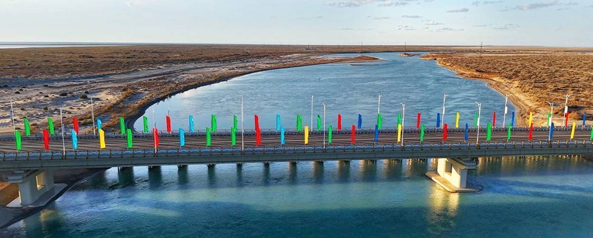 В Туркменистане открыт новый мост через залив Гарабогаз